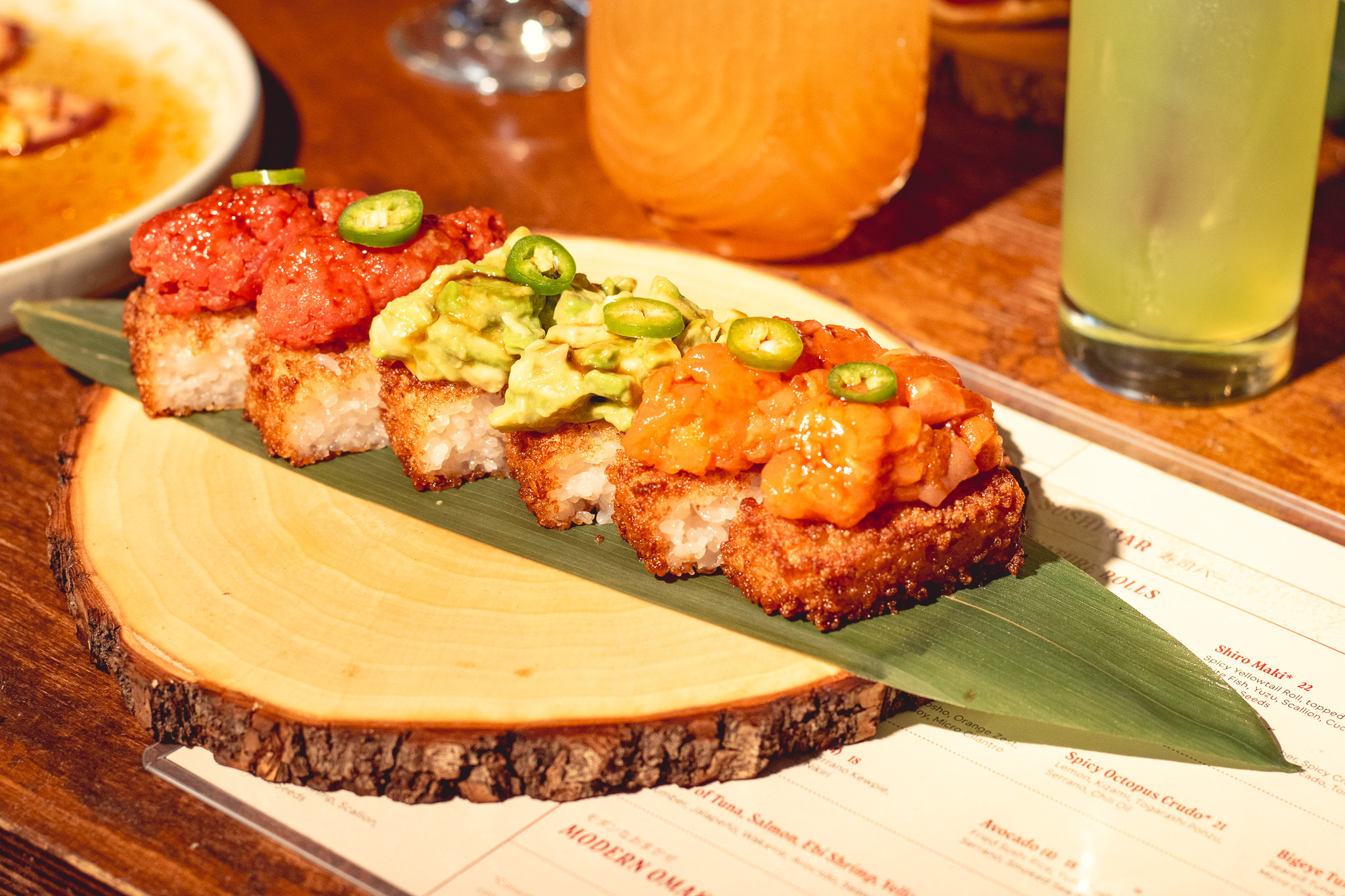 Crispy Rice at OBON Sushi Bar Ramen (Photo by Jackie Tran)