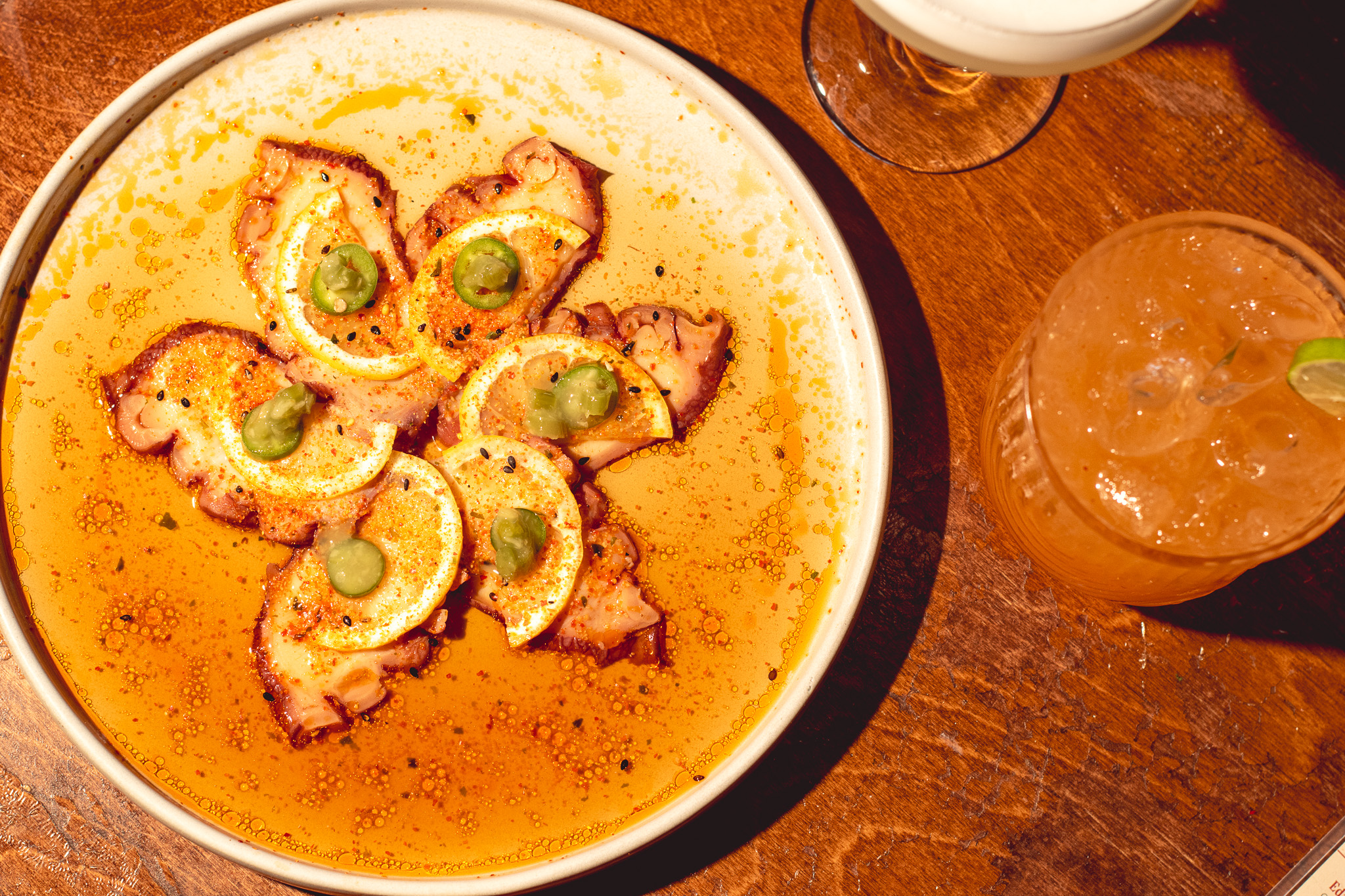 Spicy Octopus Crudo at OBON Sushi Bar Ramen (Photo by Jackie Tran)